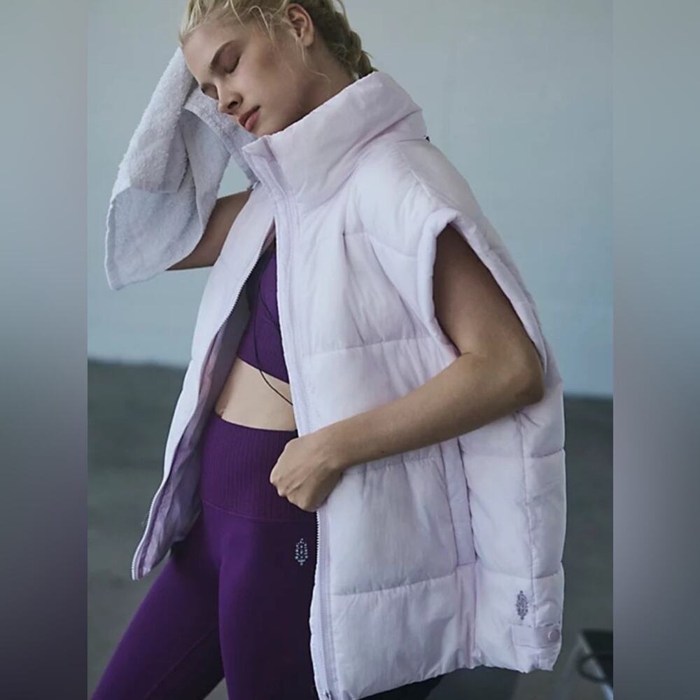 FP Movement Women's in a Bubble Puffer in Rose Quartz.